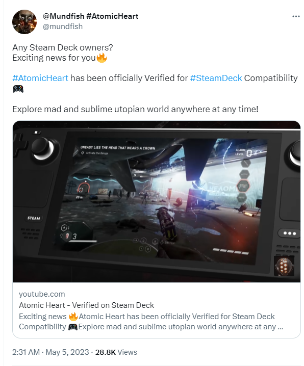 《原子之心》现已通过Steam Deck验证(《原子之心》好玩吗)