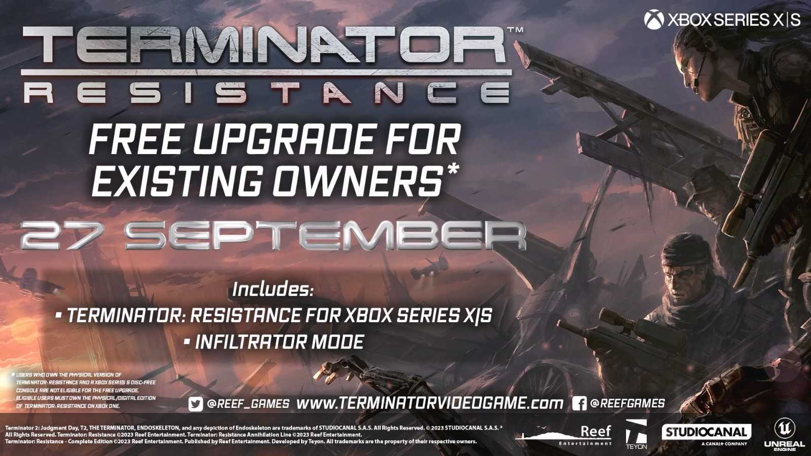 《终结者：抵抗完整版》10月27日登陆XSX 包含全部内容(终结者抵抗女指挥官)