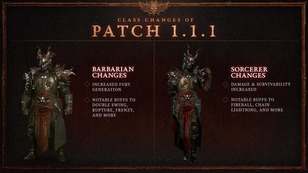 《暗黑破坏神4》1.1.1版更新上线 职业物品怪物等调整(暗黑破坏神4游侠流派推荐)