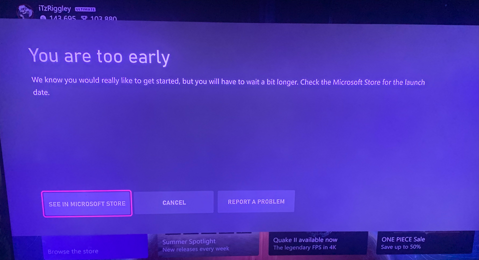 《星空》Xbox“你来太早了”报错 微软垦请玩家耐心(星空xbox升级包)
