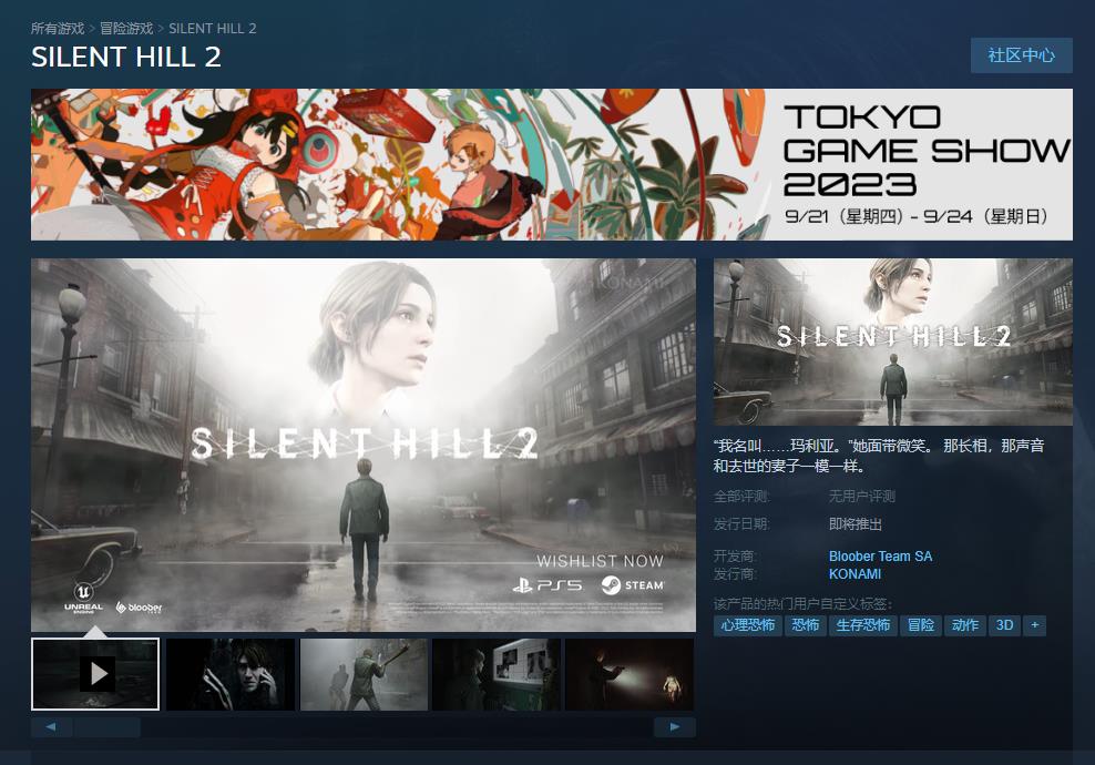 会有惊喜？《寂静岭2：重制版》或将参加TGS2023