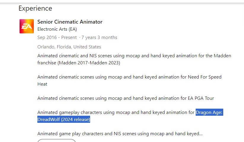 《龙腾世纪4：恐狼》开发者泄露游戏将于2024年发售(《龙腾世纪4:恐狼》或无法在2023年内推出)