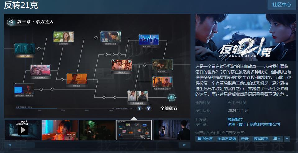 互动式电影《反转21克》Steam页面上线明年发售(互动式电影游戏)