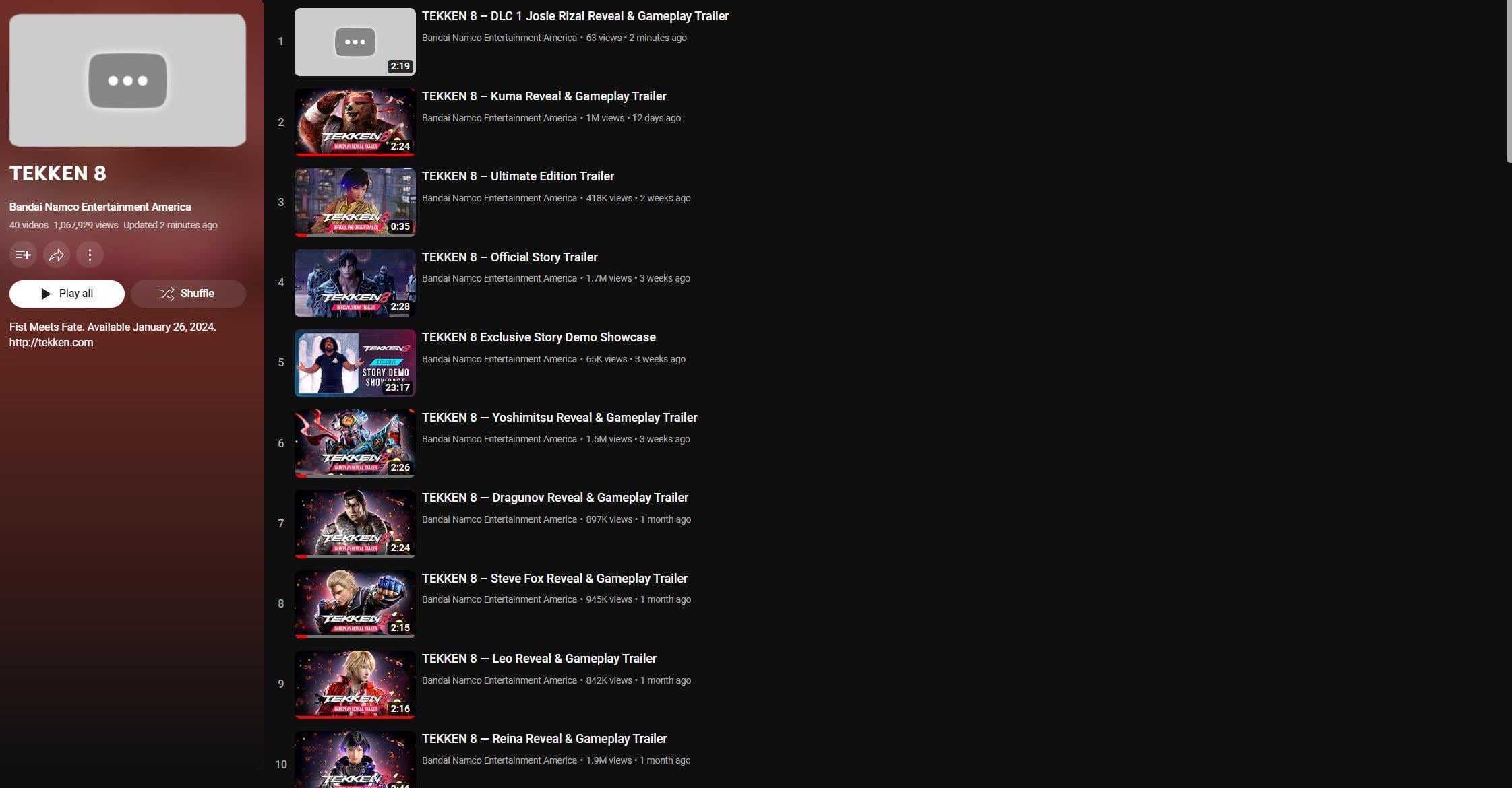 《铁拳8》首个DLC角色“乔西”泄露运动员兼职模特(《铁拳8》发售日公布宣传片)