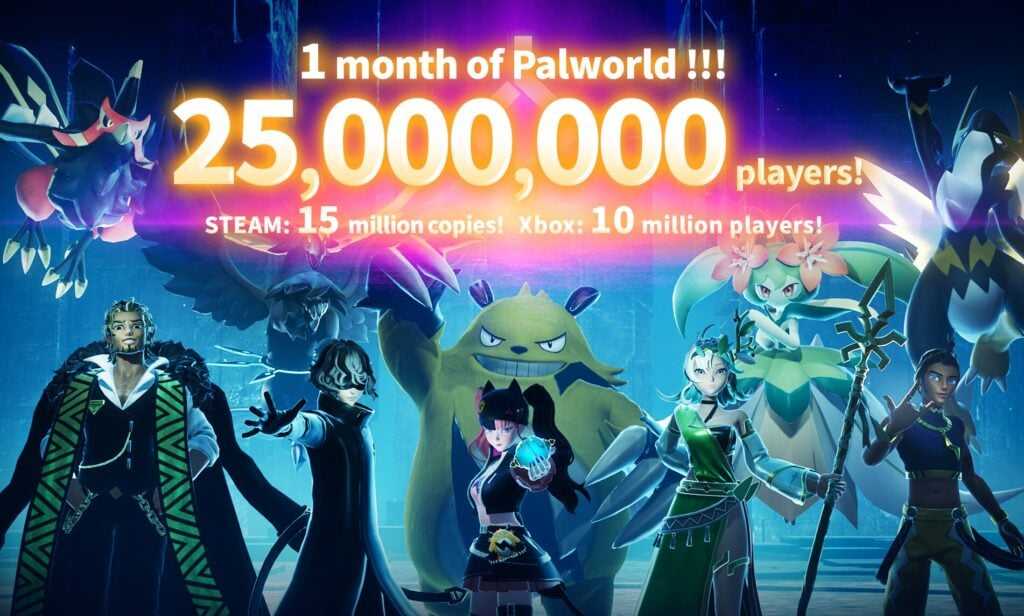 《幻兽帕鲁》Steam销量破1500万Xbox玩家数破1000万(幻兽帕鲁)