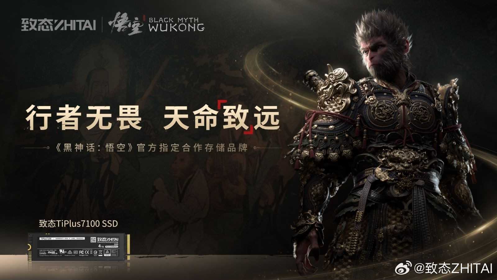 国产存储品牌致态宣布成为《黑神话：悟空》官方指定合作存储品牌(存储厂家)