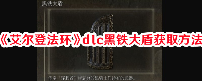 《艾尔登法环》dlc黑铁大盾获取方法(艾尔登法环dlc黄金树之影)