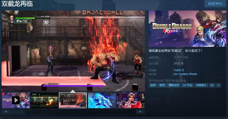 《双截龙再临》Steam页面上线(双截龙剧情)