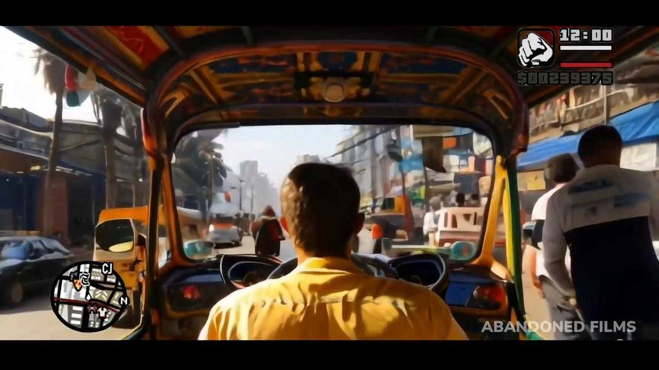 国外大神用AI打造《GTA：印度》预告视频