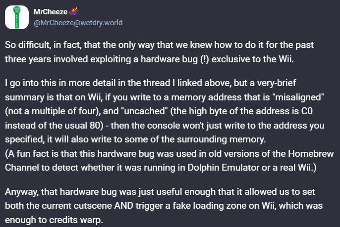 玩家发现有bug可以速通《塞尔达传说：时之笛》
