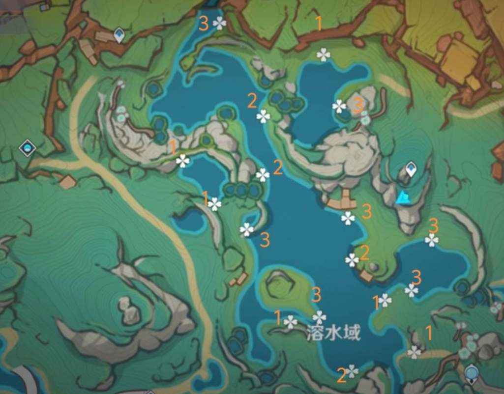 原神浪沫羽鳃高效采集路线图